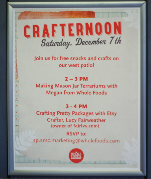 Whole Foods Crafternoon in Santa Monica