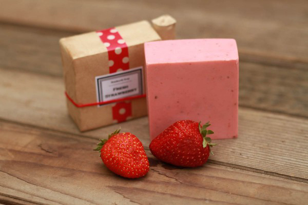 Fresh strawberry soap + passionfruit rose lip balm - Monthly Gift Box