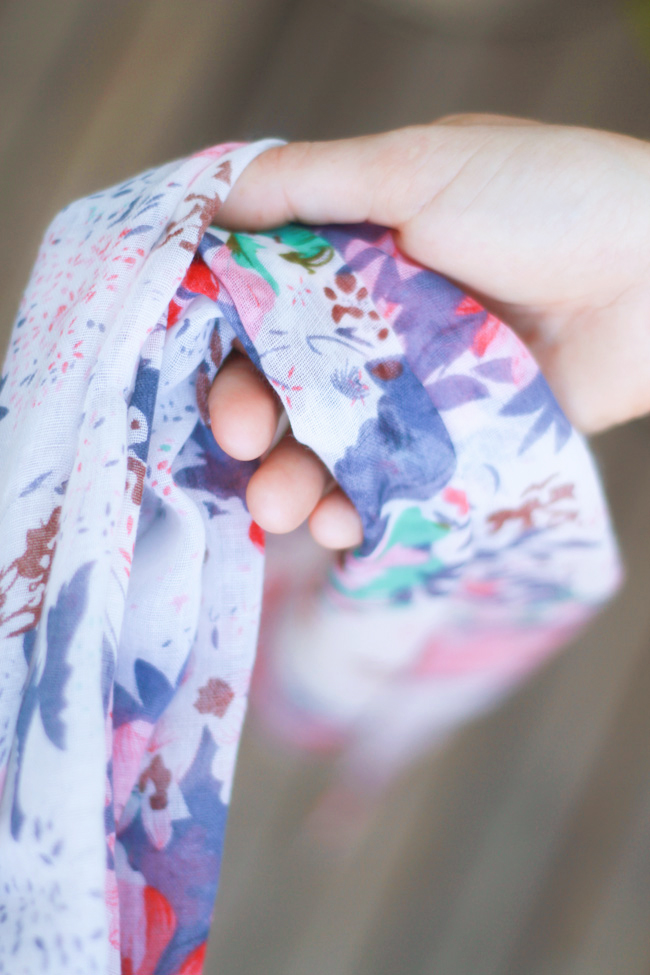 Handmade Summer Scarf Print - one of Fair Ivy's monthly gifts they mail out!