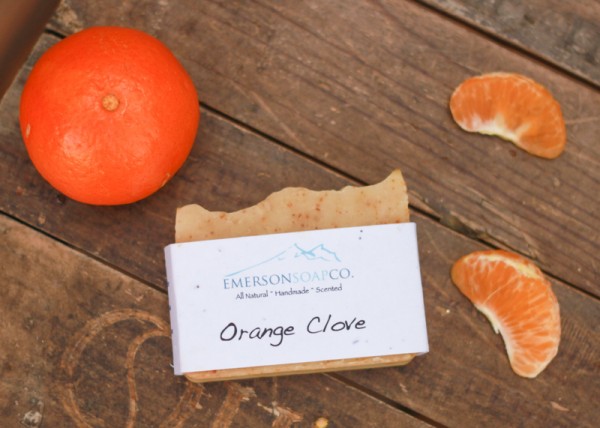 Handmade orange clove soap