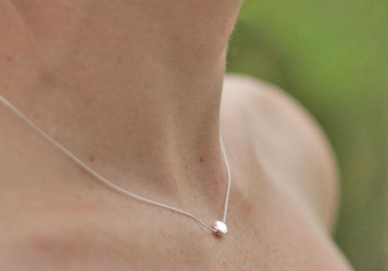 Handmade Silver Dot Necklace