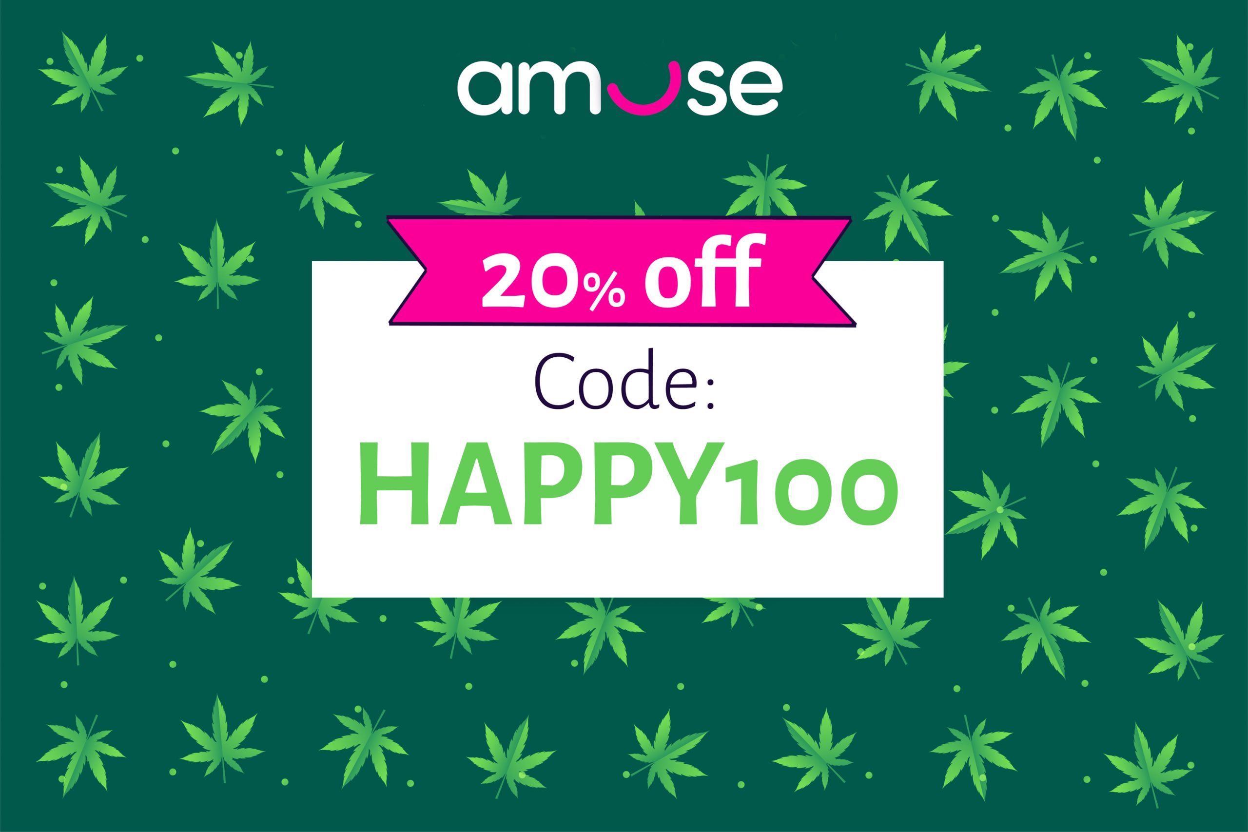 20% off at Amuse Delivery! | Amuse Weed Promo Code : HAPPY100